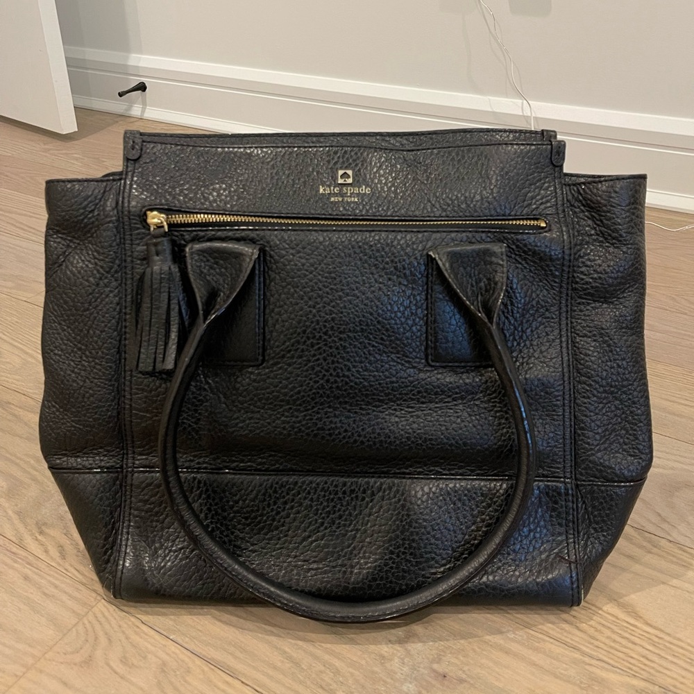 Kate Spade Black Leather Tote